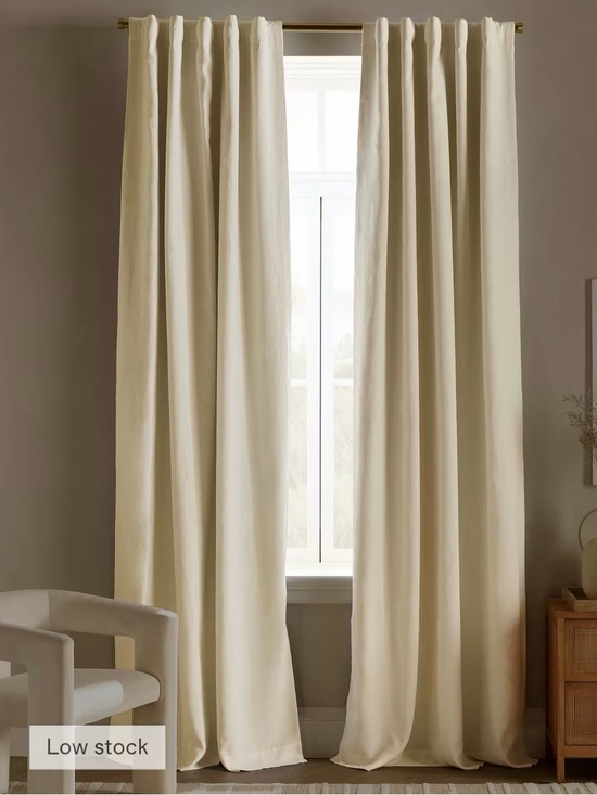 Quince Other - Quince European Luxe Linen Blackout Flax 
curtain panel 96x96 one panel)